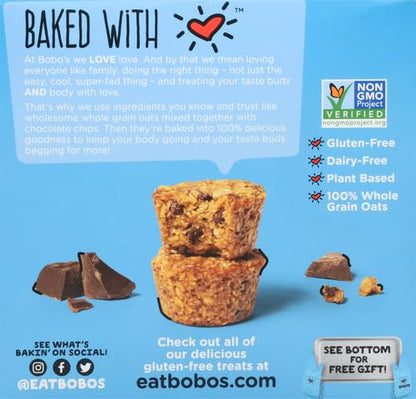 Bobo's Oat Bites Original with Chocolate Chips, 1.3 Oz, 5 Ct