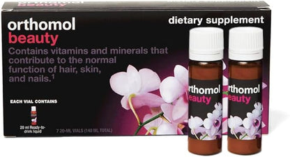 Orthomol Beauty, Women's Beauty Supplement, 7-Day Supply, Supports Hair, Skin, and Nail Health, Collagen Supplement with Coenzyme Q10