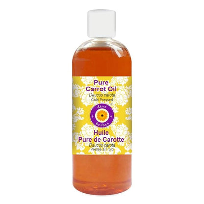 Deve Herbes Pure Carrot Oil (Daucus carota) Cold Pressed 200ml (6.76 oz)