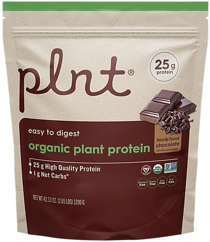 Organic Plant Protein Powder a Chocolate a 2.65 lbs./30 Servings