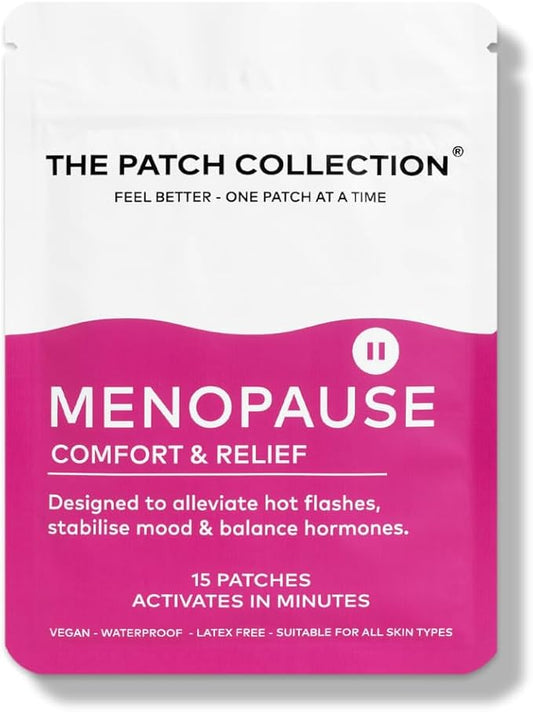The Patch Collection® - Ultimate Menopause Support Patch for Women | Hot Flushes, Night Sweats, Fatigue, Mood, Sleep | 100% Natural & Vegan, Latex Free (Pack of 15)