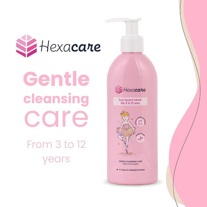 Hexacare | Intimate Cleansing Gel for Young Girls 200ml | Gentle Hygiene from Ages 3 to 12 | Sage Extract, Aloferm® & Lactic Acid | pH 4.5 | Made in France
