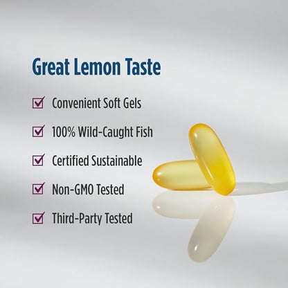 Nordic Naturals Complete Omega-D3, Lemon Flavor - 60 Soft Gels - 565 mg Omega-3 + 70 mg GLA + 1000 IU Vitamin D3 - EPA & DHA - Healthy Skin, Cognition, & Positive Mood - Non-GMO - 30 Servings
