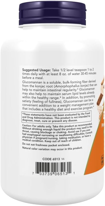 NOW Foods Supplements,Glucomannan (Amorphophallus konjac) Pure Powder,Supports Regularity*,Healthy Weight Management*,8 Ounce,(Pack of 2)