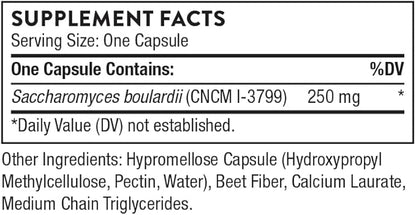 THORNE - Sacro-B - Saccharomyces boulardii - Shelf Stable Probiotic - Gut Health Supplement to Support Immune Function in the Gut - Occasional Diarrhea Relief* - Third-Party Certified - 60 Capsules