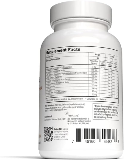 Ultra Human Daily Wellness Support – Heavy Metal Detox Cleanse, with Zeolite, Shilajit, Organic Chlorella & Spirulina, NAC & Alpha Lipoic. Supports Daily Detox, Cognition, Immune System -(Made in USA)