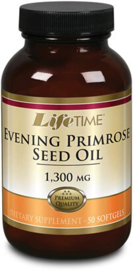 LIFETIME Evening Primrose Oil, Softgel (Btl-Glass) 1300mg | 50ct