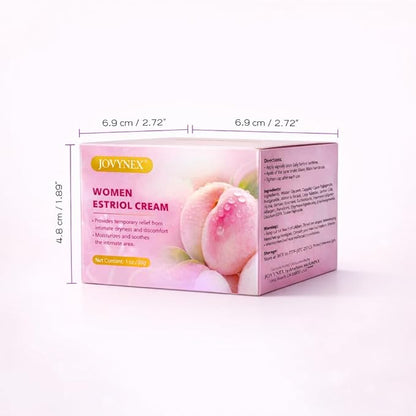 Bioidentical Estriol Cream for Menopausal Women: Natural Vaginal Care for Dryness, Refreshing Fast-Absorbing, 1oz 30-Day Supply