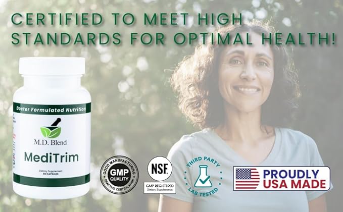 MediTrim Energy Supplements, Metabolism Booster, Supports Vitality, Satiety & Physique Goals, Smooth System Balance Green Coffee Bean, Apple Cider Vinegar, Hibiscus 270 Capsules (Pack of 3)