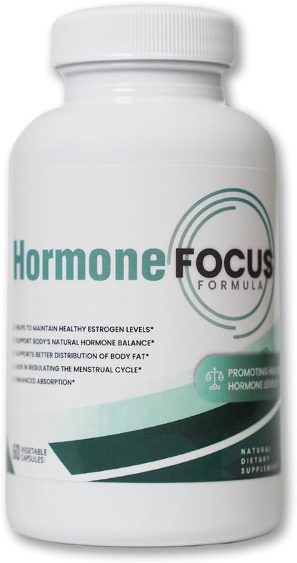 Hormone Focus – Estrogen Balance for Women - DIM Supplement with Diindolylmethane, Calcium D-Glucarate & BioPerine – Supports Hormonal Health, Mood, Energy, Mental Clarity, Clear Skin & Weight