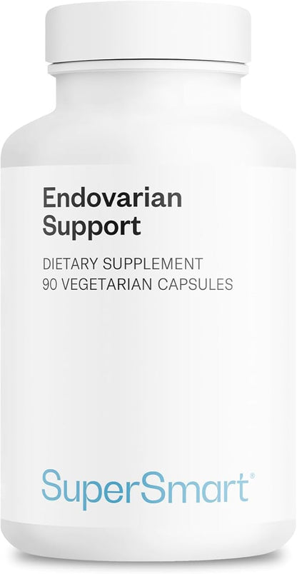 Supersmart Endovarian Support (Advanced Formula) - Natural Supplement with Pea, NAC, ALA, Magnesium, Trans-Resveratrol | Non-GMO & Gluten-Free - 90 Vegetarian Capsules