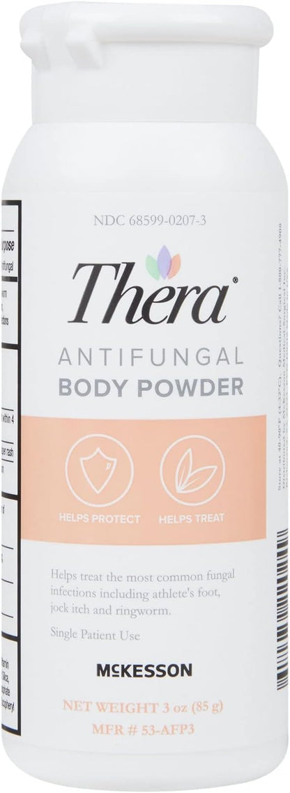 Thera Antifungal Body Powder, 2% Strength - Relief for Athlete's Foot, Jock Itch, Ringworm - 3 oz