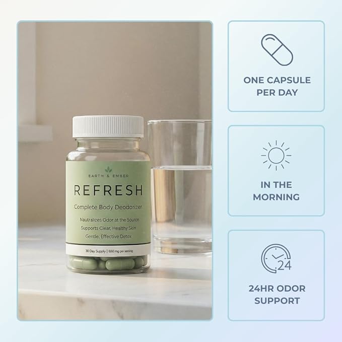 REFRESH – Internal Deodorant Supplement for Odor Control, Skin Health & Confidence Boost