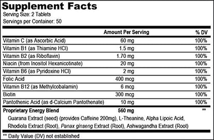 Energy 100 Count (Pack of 3)