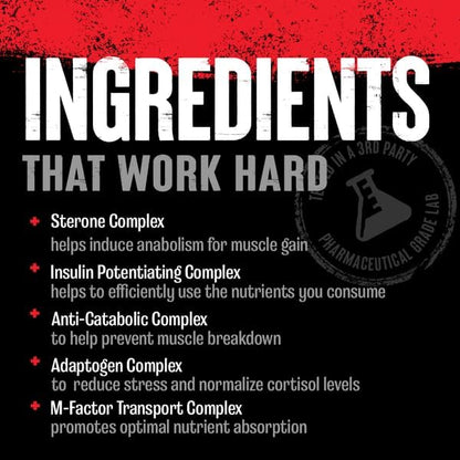 Animal M-Stak - Muscle Builder and Anabolic Mass Gainer Supplement for Bodybuilding - Lean Muscle Growth, Amino Complex and Pre Workout Energy, 21 Packs