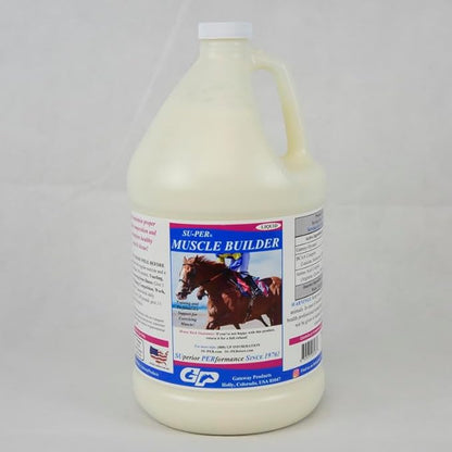 SU-PER Muscle Builder Horse Supplement - Training and Performance Support for Exercising Muscle - 1 Gallon, 4 Month Supply