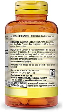 Mason Natural Black Cohosh Capsules - 60 ct, Pack of 6
