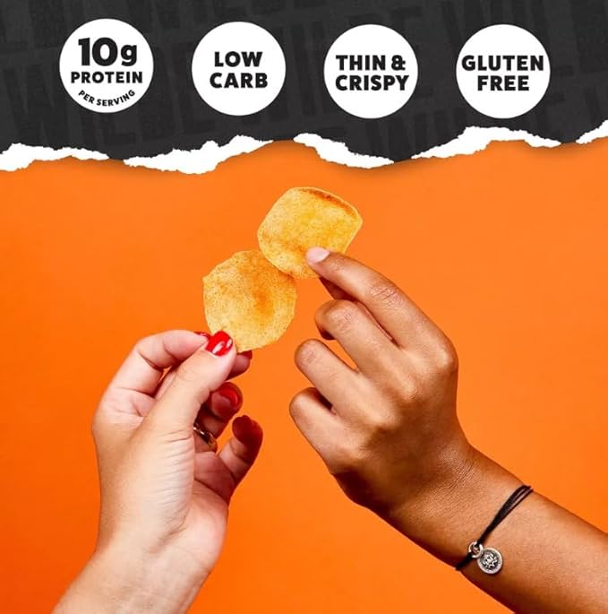 WILDE Protein Chips Variety Pack, High Protein Snacks for Adults, Keto Chips, Gluten Free, Low Carb Snack Box Made with Real Ingredients 1.34oz Bags, Pack of 12