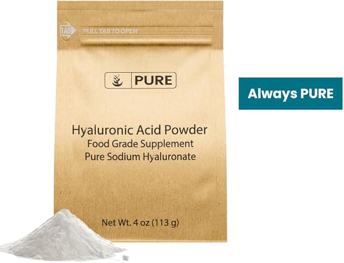 PURE ORIGINAL INGREDIENTS Hyaluronic Acid, Water Soluble, Fine Powder (4 Ounce)