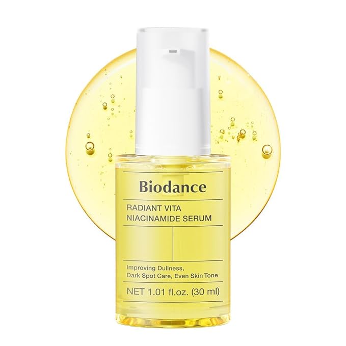 BIODANCE Radiant Vita Niacinamide Serum, for Even Tone Dark Spot Care with Vitamin C, Hydrating for Sensitive Skin, Filter Glow Serum, Korean Skin Care | 1.01 floz x 1 ea