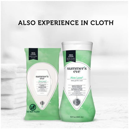 Summers Eve Cleansing Wash 15 Ounce Aloe Love (Sensitive Skin) (444ml) (6 Pack)