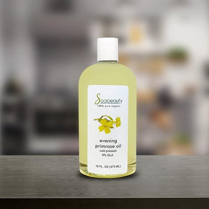 Soapeauty Evening Primrose Oil Cold-Pressed and Cold-Filtered Natural Oil. Evening Primrose Oil Contains high Level (9%) of The Essential Fatty Acid Gamma-Linolenic Acid (64 OZ)