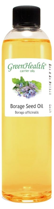 GreenHealth Borage Seed Carrier Oil - 8 fl oz (237 ml) - 100% Pure Cold Pressed