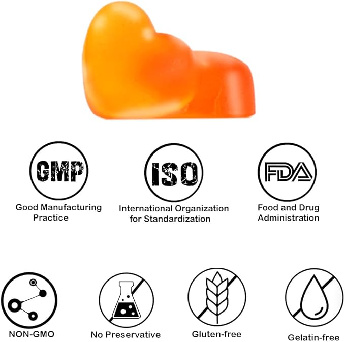 Vegan Beauty Gummies with Astaxanthin & Lycopene, Natural Skin Hydration & Anti-Aging Supplement, Beta Carotene, Vitamins A, C, D3 for Women, Immune Support, Marine Collagen Alternative