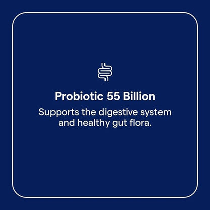 Trace Minerals Probiotic 55 Billion - High-Potency Probiotic for Small & Large Intestine Support - Age-Related Gut Support - Delayed Release Technology - Gluten-Free - 30 Count (30 Servings)