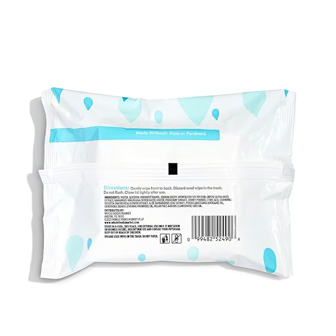 365 by Whole Foods Market, Cleansing Feminine Wipes, Fragrance Free, 30 Count