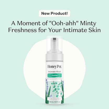 Honey Pot - Feminine Wash - Herbal Infused - Cooling Effect - Sensitive Skin Types - PH Balanced Plant Based Hygiene Products - Cooling - 5.51 Fluid Oz