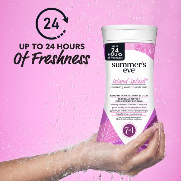 Summer's Eve Cleansing Wash for Sensitive Skin, Island Splash 9 oz (Pack of 12)
