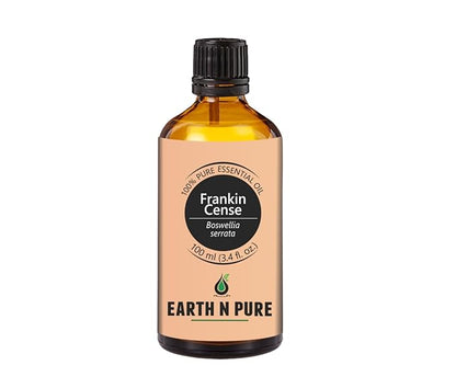 Earth N Pure Frankincense Essential Oil Steam Distilled, Undiluted, Natural and Therapeutic Grade with Glass Dropper 100 ml