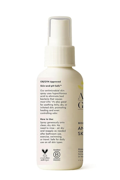 Attn: Grace Body Calm Spray - 4 Fl Oz - Hypochlorous Cleanser for Intimate Hygiene - Helps Remove Potential UTI's & Soothe Irritation for Gentle but Effective Cleansing