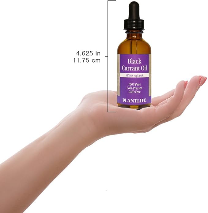 Plantlife Black Currant Carrier Oil - Cold Pressed, Non-GMO, and Gluten Free Carrier Oils - for Skin, Hair, and Personal Care - 2 oz