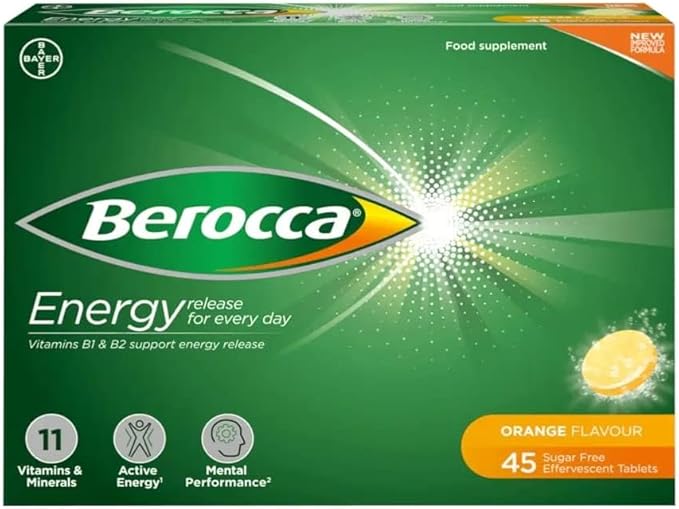 Berocca Orange Effervescent Tablets 45-Count