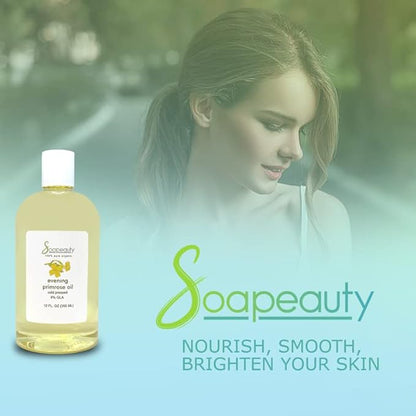 Soapeauty Evening Primrose Oil Cold-Pressed and Cold-Filtered Natural Oil. Evening Primrose Oil Contains high Level (9%) of The Essential Fatty Acid Gamma-Linolenic Acid (64 OZ)