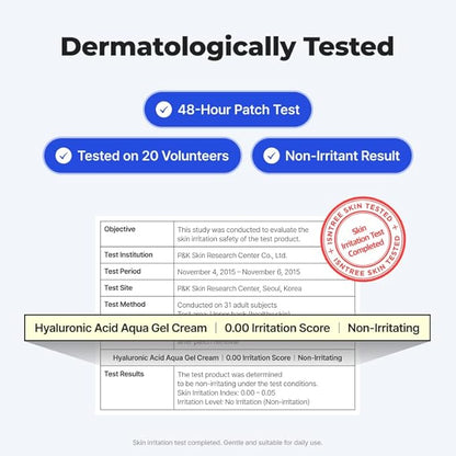 IsNtree Hyaluronic Acid Aqua Gel Cream 100ml, 3.38 fl oz | Korean Skincare | Lightweight Moisturizer | Quick-Absorbing Hydration | For Oily to Combination Skin