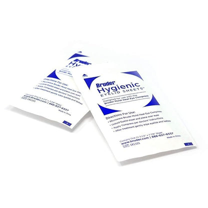 Bruder Hygienic Eyelid Micro Fine Individually Wrapped Untreated Sheets 35 Count Box