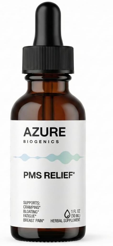PMS Relief Liquid Herbal Supplement for Women*–Hormone Balance with Chasteberry, Dong Quai & Wild Yam–Estrogen-Free, Herbal Support for Cramps, Bloating, Fatigue, Breast Pain & Mood*