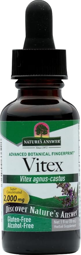 Nature's Answer Vitex Berry Alcohol Free 1 Ounce (2 Pack) | Support Female Hormonal Balance | Mensural Support | Menopause Support