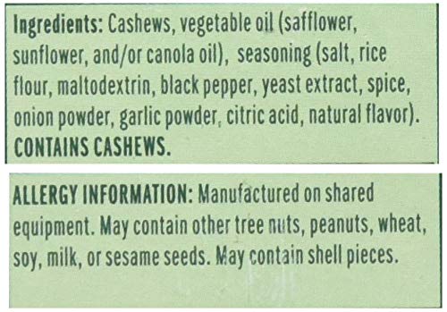 Emerald Nuts, Salt & Pepper Cashews, 100 Calorie Packs, 7 Count, 4.34 Oz (Pack of 4)