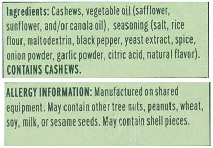 Emerald Nuts, Salt & Pepper Cashews, 100 Calorie Packs, 7 Count, 4.34 Oz (Pack of 4)