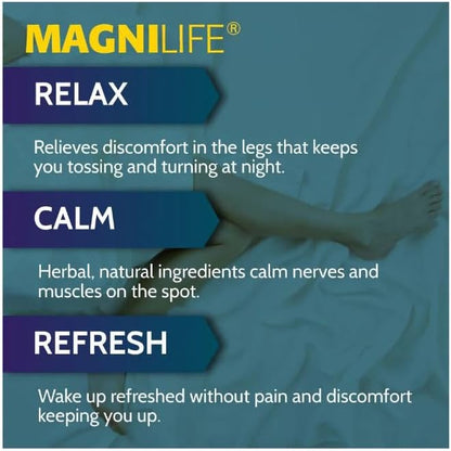 MagniLife Relaxing Leg Cream PM, 4 Oz Jars (2 Pack), Homeopathic Nighttime Pain Reliever & Sleep Aid with Lavender & Magnesium, Non-Greasy Deep Penetrating Cream for Restless Legs & Discomfort