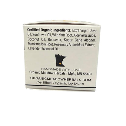 Organic Meadow Herbals Wild Yam Root Cream - USDA Certified Organic Balancing Cream for PMS & Menopause Relief - Estrogen & Progesterone-Free. Handmade by us. Woman-owned & Operated Since 1994 (2 oz)