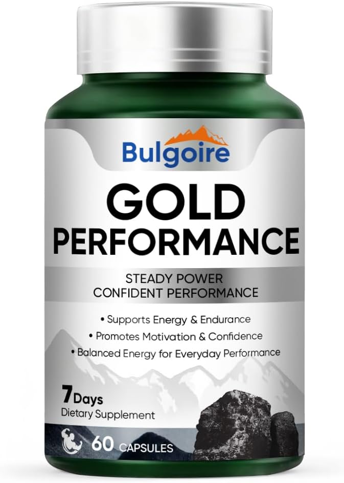 Quientum Gold Performance Capsulas – Daily Energy & Endurance Support Supplement | Boost Motivation & Confidence | 60 Capsules