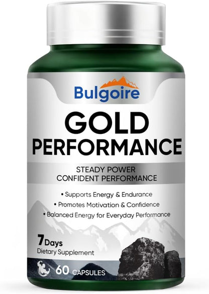 Quientum Gold Performance Capsulas – Daily Energy & Endurance Support Supplement | Boost Motivation & Confidence | 60 Capsules