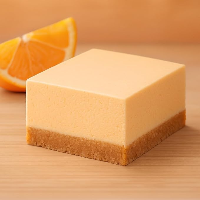 Low Carb Protein Cheesecake Bars | High Protein, Gluten-Free, Clean Ingredients Snack Bars (8, Orange Creamsicle)