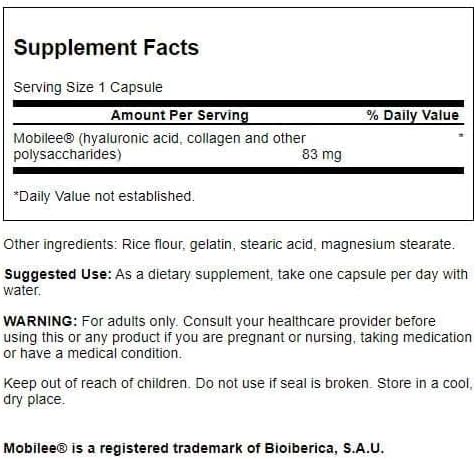 Swanson High Potency Hyal-Joint Hyaluronic Acid Complex 83 Milligrams 60 Capsules