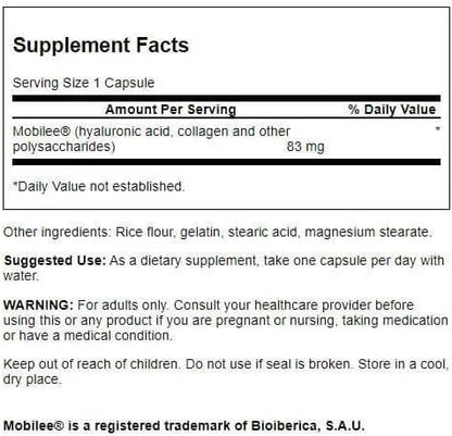 Swanson High Potency Hyal-Joint Hyaluronic Acid Complex 83 Milligrams 60 Capsules